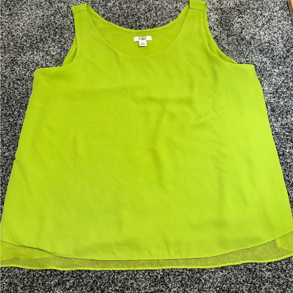Cato Women's Vibrant Green Camisole size xl